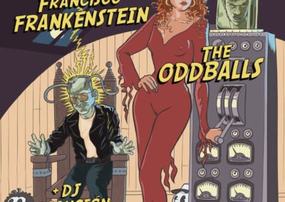 Cartel Fundación Francisco Frankestein & The Oddballs – Cowabunga Party – Ambigú Axerquía Teatro Córdoba