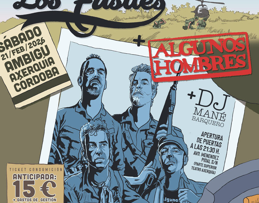 Cartel Los Fusiles & Algunos Hombres – Cowabunga Party – Ambigú Axerquía Teatro Córdoba